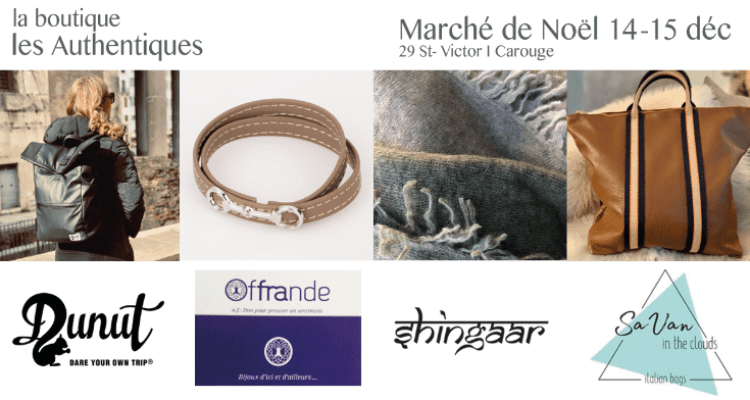 Marché de Noël dans la cour de la Boutique Les Authentiques